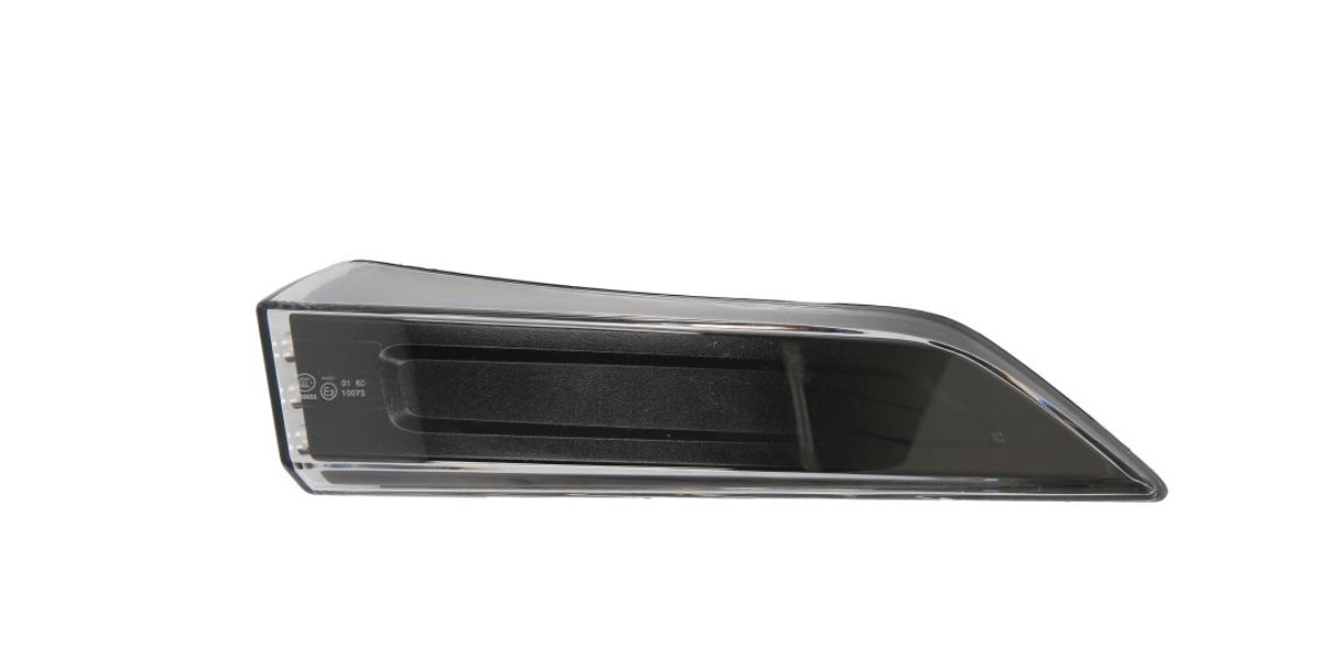 CORNER LAMP BLACK WITH BLACK FRAME RH no emark
