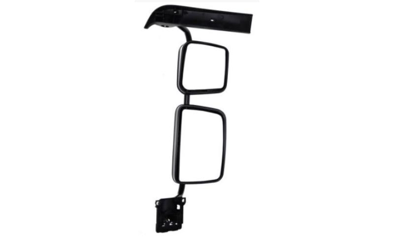 Volvo Renault Daf main mirror electric and wide angle mirror manual black heat 24V short arm RH e-mark